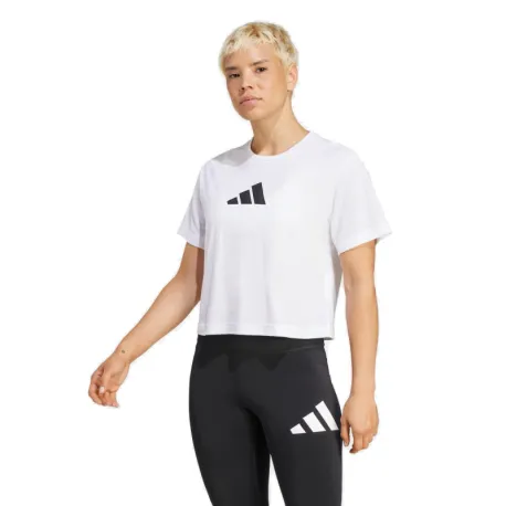 Dámske tréningové tričko s krátkym rukávom ADIDAS WE BL TEE WHITE