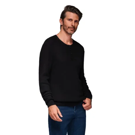 Pánsky sveter OMBRE Sweater OM-SWSW-0182 V-2 black
