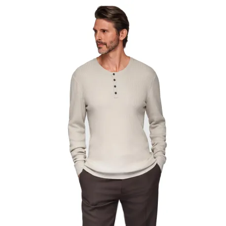 Pánsky sveter OMBRE Sweater OM-SWSW-0183 V-3ight grey
