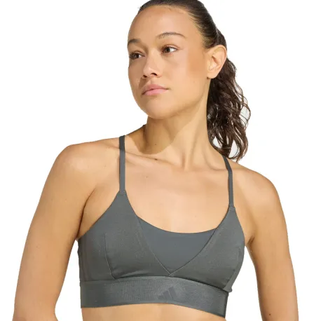 Dámska tréningová športová podprsenka ADIDAS HYG SHN BRALETT LEGIVY GREY