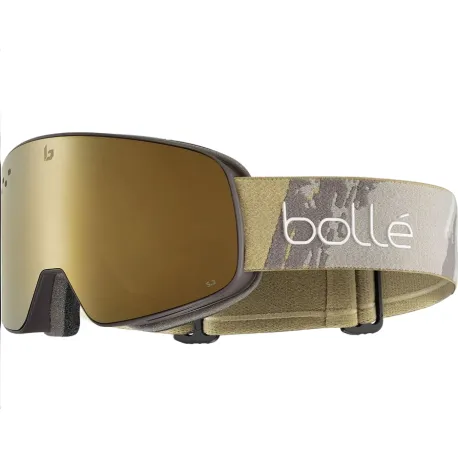 Lyžiarske okuliare BOLLE NEVADA Rock Camo Matte - Gold cat 3