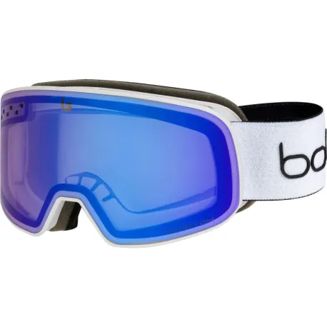 Lyžiarske okuliare BOLLE NEVADA SMALL Offwhite Matte - Phantom Vermillon Blue Photochromic Cat 1 to 3