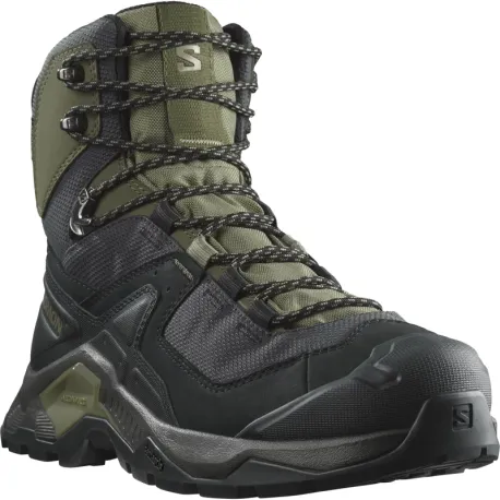 Pánska členková turistická obuv SALOMON Quest Element GTX M black deep lichen green olive night