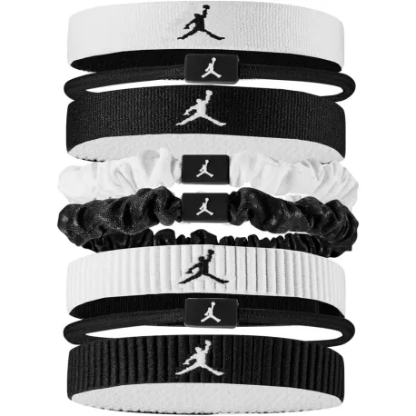 Dámska čelenka NIKE JORDAN MW HEAD TIES 8PK WH BK BK