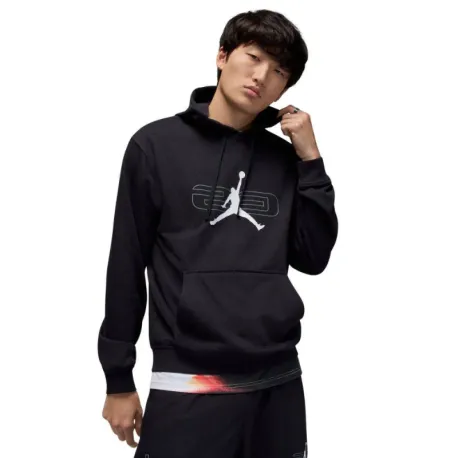 Pánska flisová mikina s kapucňou NIKE JORDAN SPRT CSVR GFX FLC PO 010 BLACK