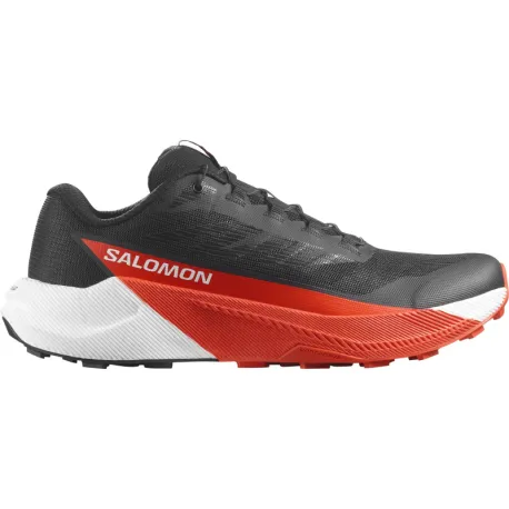 Pánska bežecká trailová obuv SALOMON Pulsar M black white cherry tomato