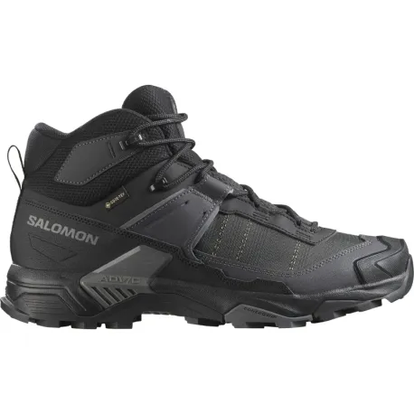 Pánska členková turistická obuv SALOMON X Ultra 5 Mid GTX M black asphalt castlerock