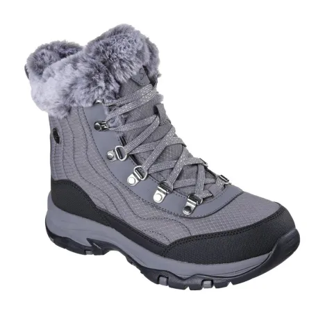 Dámske vysoké zimné topánky SKECHERS Trego Stormie WP W charcoal black