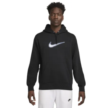 Pánska mikina s kapucňou NIKE M NK CLUB BB HDY NEO VARSITY BLACK BLACK BLACK