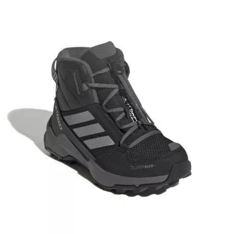 Juniorské členkové zimné topánky ADIDAS Terrex AX4R CW+ Jr core black matte silver grey six