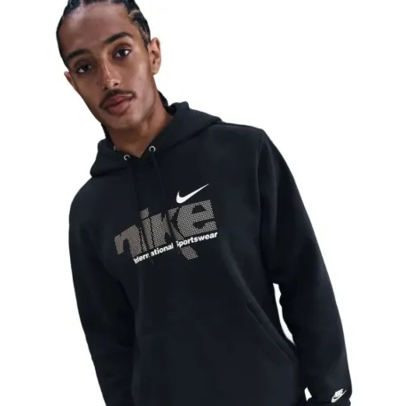Pánska mikina s kapucňou NIKE M NK CLUB BB PO HDY SWSH SPORT BLACK METALLIC GOLD
