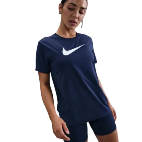 Dámske tréningové tričko s krátkym rukávom NIKE W NK DF TEE RLGND HBR MIDNIGHT NAVY WHITE