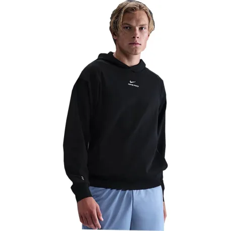 Pánska tréningová mikina s kapucňou NIKE PRO M NP DF NPT MIDLAYER HOODIE BLACK WHITE