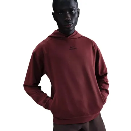 Pánska tréningová mikina s kapucňou NIKE PRO M NP DF NPT MIDLAYER HOODIE DARK TEAM RED BLACK