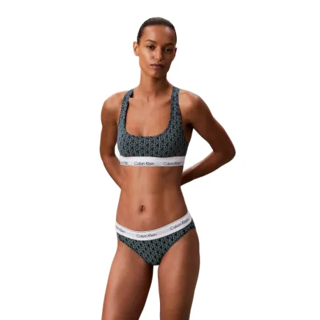 Dámska podprsenka CALVIN KLEIN Unlined Bralette Icon Cotton Modal bijou modern emblem outline stratif