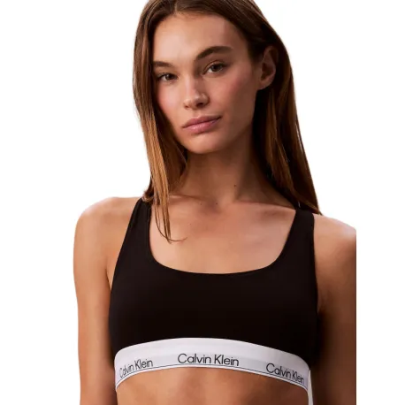 Dámska podprsenka CALVIN KLEIN Unlined Bralette Icon Cotton Modal black