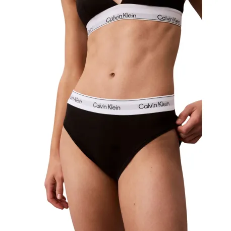 Dámske nohavičky CALVIN KLEIN High Waist Bikini Briefs Icon Cotton Modal black