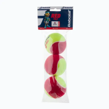 Tenisové loptičky 3ks BABOLAT RED FELT x3 JR