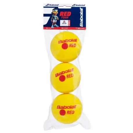 Tenisové loptičky 3ks BABOLAT RED FOAM 3x JR