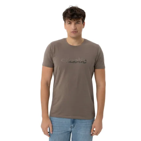 Pánske tričko s krátkym rukávom VOLCANO T-SMUGE-BEIGE