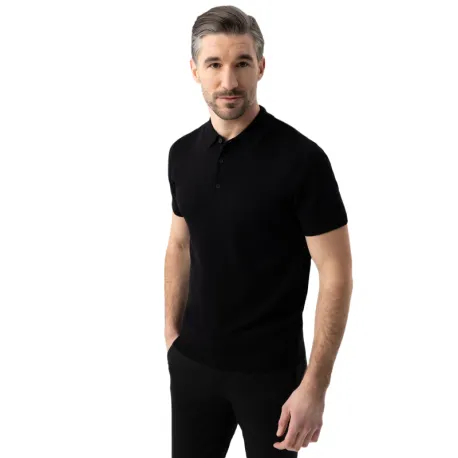 Pánske polo tričko s krátkym rukávom VOLCANO O-MORO-BLACK