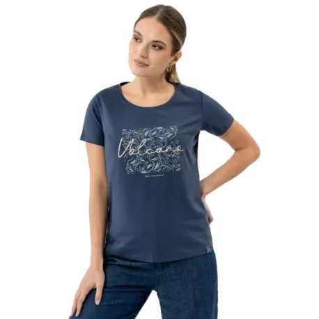 Dámske tričko s krátkym rukávom VOLCANO T-CORIS-NAVY