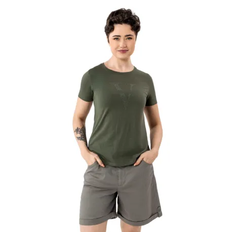 Dámske tričko s krátkym rukávom VOLCANO T-LETTE-KHAKI