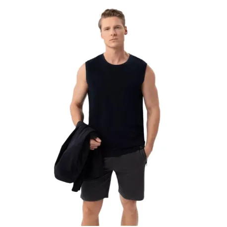 Pánske tričko bez rukávov VOLCANO T-TANK-NAVY