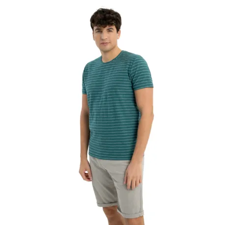 Pánske tričko s krátkym rukávom VOLCANO TM-ULF-TURQUOISE