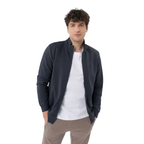 Pánska mikina so zipsom VOLCANO B-STRIPE-NAVY