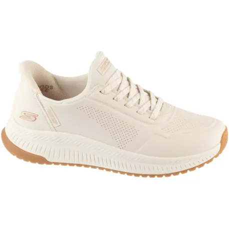 Dámska rekreačná obuv SKECHERS Bobs Squad 4 Key Look Slip-Ins W beige