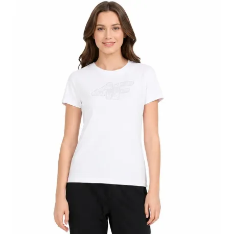 Dámske tričko s krátkym rukávom 4F TSHIRT F3309-10S-WHITE