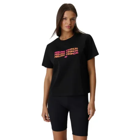 Dámske tričko s krátkym rukávom 4F TSHIRT F2720-20S-DEEP BLACK