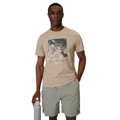 Pánske tričko s krátkym rukávom 4F TSHIRT M2825-83S-BEIGE