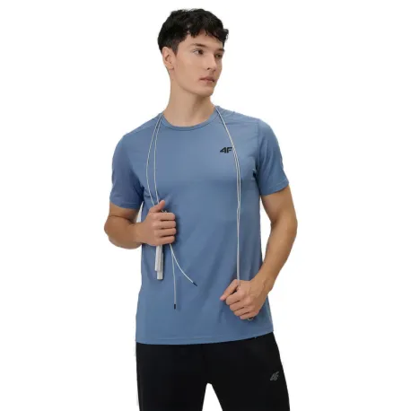 Pánske tréningové tričko s krátkym rukávom 4F TSHIRT FNK M1785-32S-DENIM