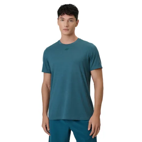 Pánske tréningové tričko s krátkym rukávom 4F TSHIRT FNK M1786-41M-GREEN MELANGE