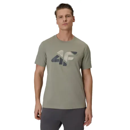 Pánske tričko s krátkym rukávom 4F TSHIRT M2667-43S-KHAKI