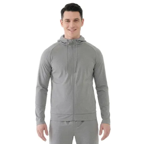 Pánska tréningová mikina so zipsom 4F SWEATSHIRT FNK M631-25M-GREY MELANGE