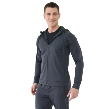 Pánska tréningová mikina so zipsom 4F SWEATSHIRT FNK M631-22M-ANTHRACITE MELANGE