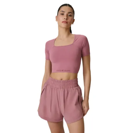 Dámske tréningové tričko s krátkym rukávom 4F TSHIRT FNK F1812-56S-LIGHT PINK