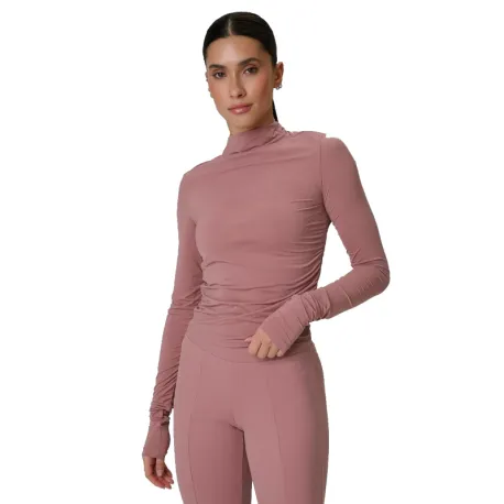 Dámske tréningové tričko s dlhým rukávom 4F LONGSLEEVE FNK F502-56S-LIGHT PINK