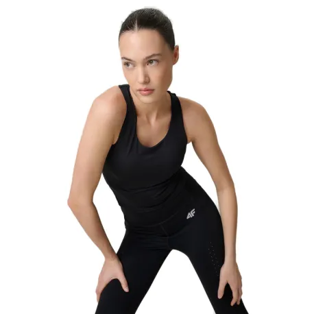 Dámsky top s podprsenkou 4F SLEEVELESS FNK F0769-20S-DEEP BLACK