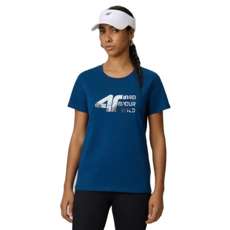 Dámske turistické tričko s krátkym rukávom 4F TSHIRT F2775-46S-TEAL