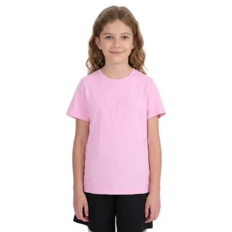 Dievčenské tričko s krátkym rukávom 4F JUNIOR TSHIRT F3004-56S-LIGHT PINK