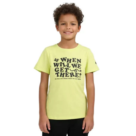 Chlapčenské tričko s krátkym rukávom 4F JUNIOR TSHIRT M2816-73S-LIGHT LEMON