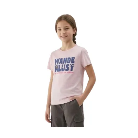Dievčenské tričko s krátkym rukávom 4F JUNIOR TSHIRT F2884-56S-LIGHT PINK