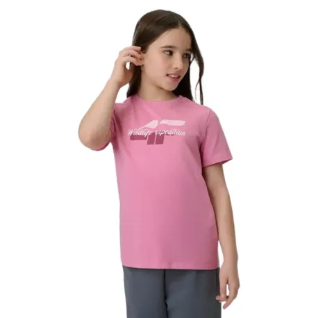 Dievčenské tričko s krátkym rukávom 4F JUNIOR TSHIRT F2885-54S-PINK