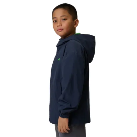 Chlapčenská turistická bunda s kapucňou 4F JUNIOR TECHNICAL JACKET U1096-31S-NAVY