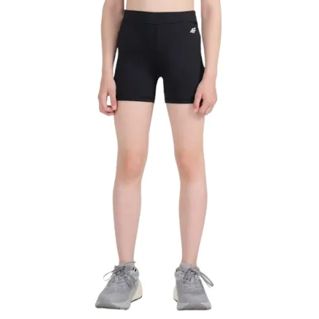 Dievčenské kraťasy 4F JUNIOR SHORT TIGHTS FNK F100-20S-DEEP BLACK