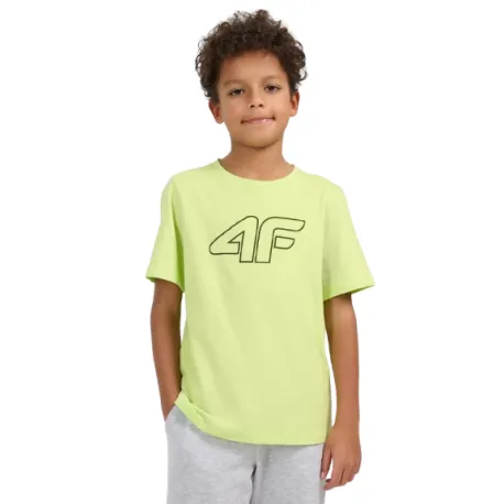 Chlapčenské tričko s krátkym rukávom 4F JUNIOR TSHIRT M3007-45S-CANARY GREEN